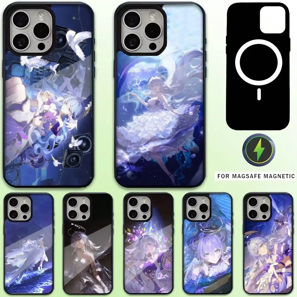 

Robin H-Honkai S-Star Rail Phone Case For iPhone17,16,15,14,13,12,11 Plus,Pro Max Magnetic For Magsafe Wireless Charging
