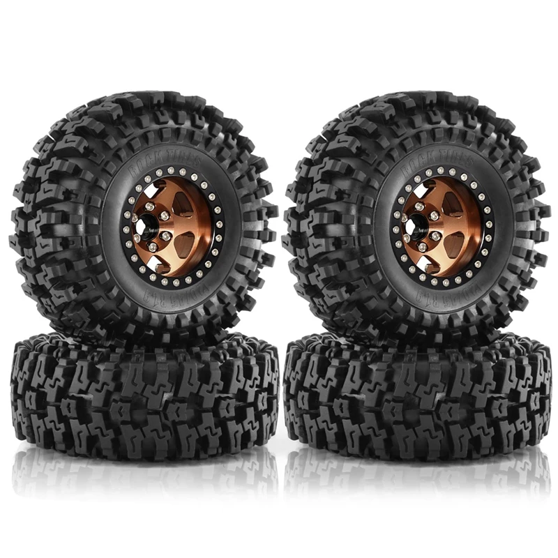 

Metal Beadlock Wheel Beadlock Wheel Rim For 1/10 RC Crawler Car TRX4 D90 D110 Axial SCX10 Rubber Tire RC Car Parts Bronze