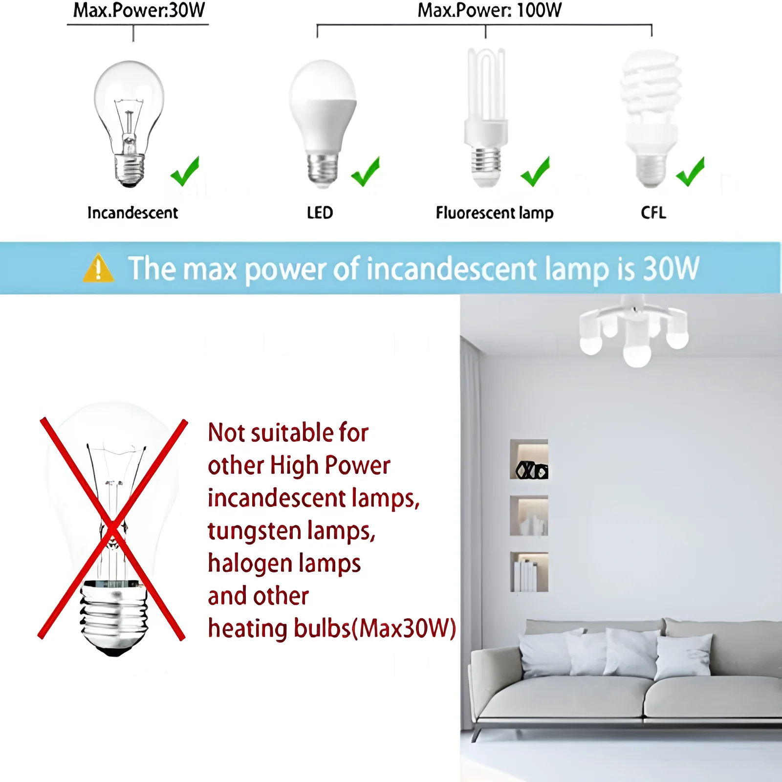 Portalampada per lampadina a LED E27 3 in 1/4 in 1/5 in 1/ 6 in 1 85-265v E27 Base Socket Splitter Portalampada per lampada a LED Portalampada