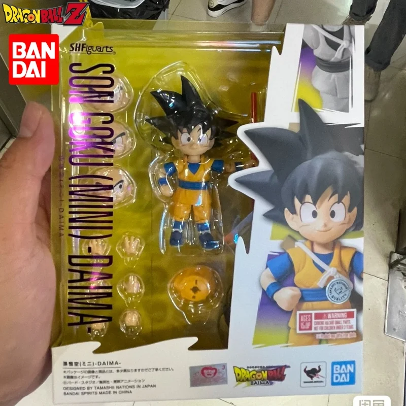 Original Bandai Dragon Ball S.H.Figuarts Shf Son Goku (Mini) Daima Pvc 7cm Anime Action Figures Model Collectiongift