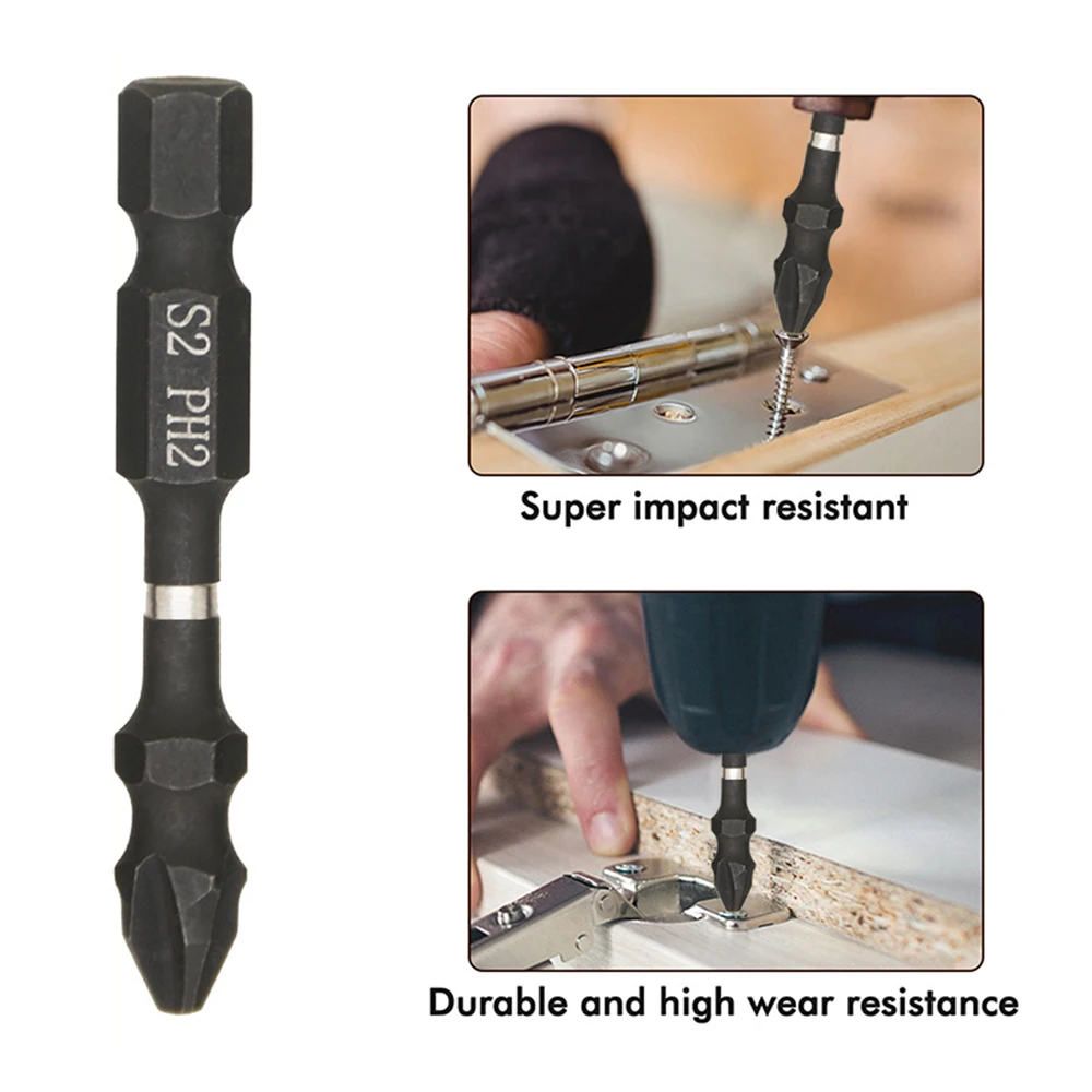 6PC Upgraded High Hardness And Strong Magnetic Bit 50/65/90/150mm Non-slip Cross High Hardness Electric Hand Drill Screw Set