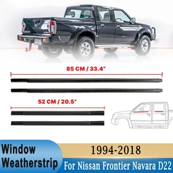 4Pcs Window Weatherstrip Side Door Outer Moulding Trim Sealing Belt For Nissan Frontier Navara D22 1994-2018 Crew cab 4door