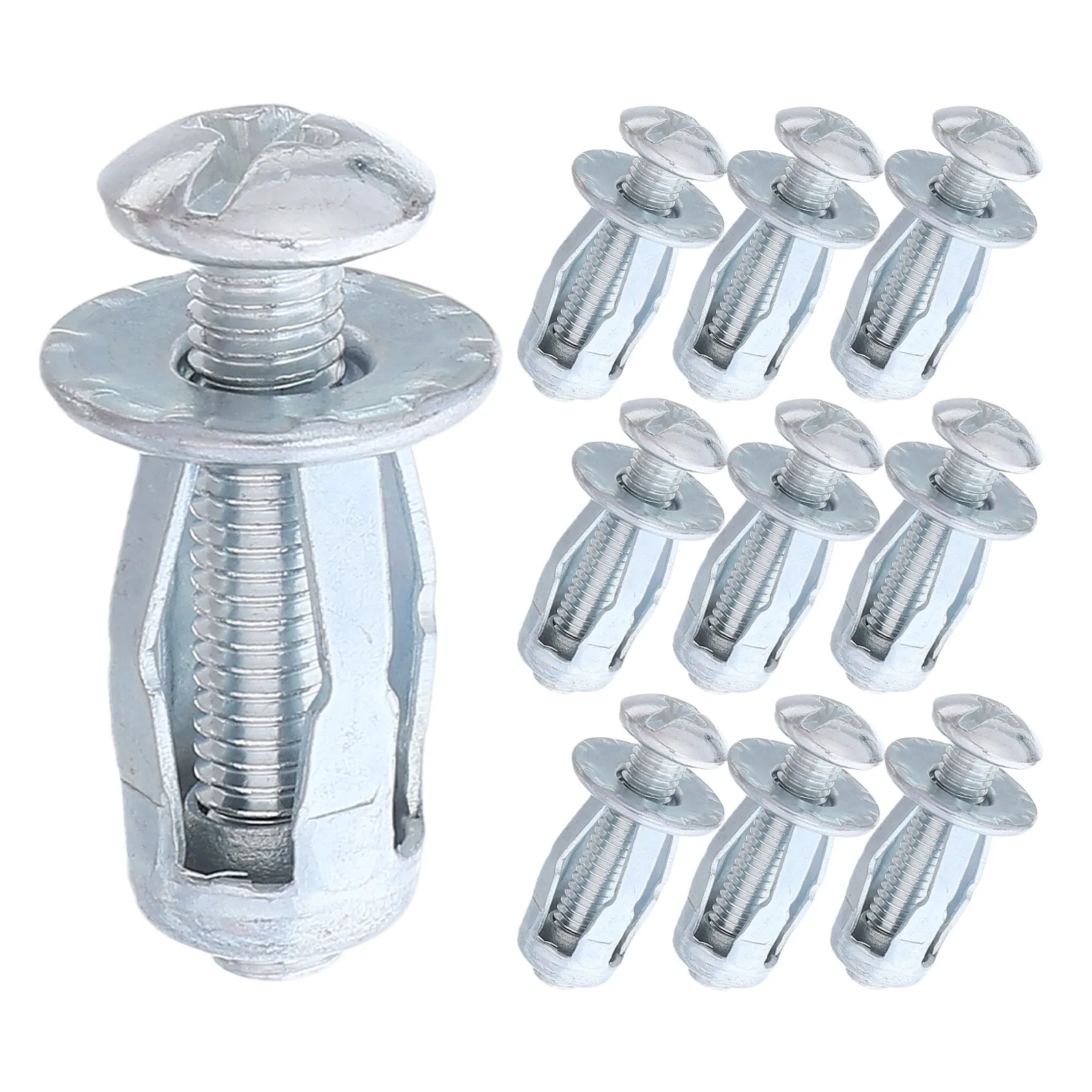 50Pcs M5 Petal Expansion Screws Carbon Steel Heavy Duty Jack Nuts for Drywall Concrete Gypsum Board Wall Ceiling Fixing