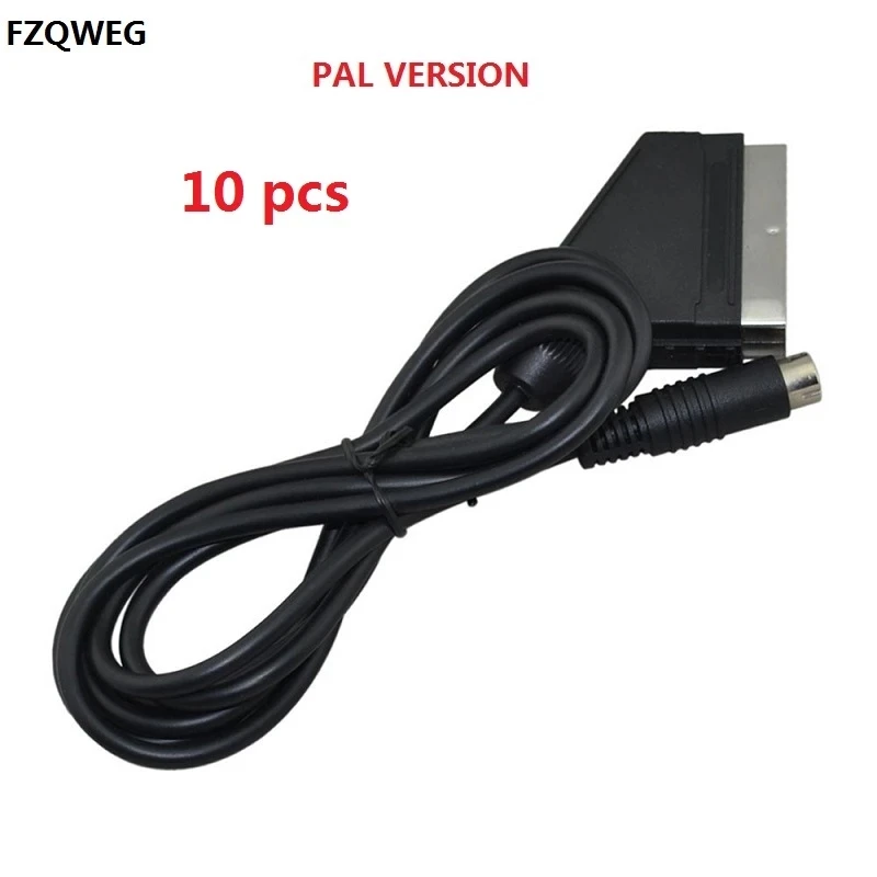 10 pcs High Quality SCART CABLE for Sega Saturn SS RGB Real SCART Cable TV Lead for Mega Drive for PS2 for Xbox for N64 PAL view 2