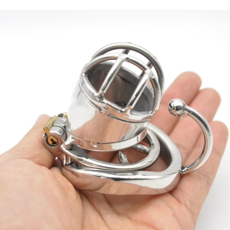 Chaste Bird Stainless Steel Male Chastity Small Cage with Base Arc Ring Devices Cock Ring Penis Ring Adult sex toys C271