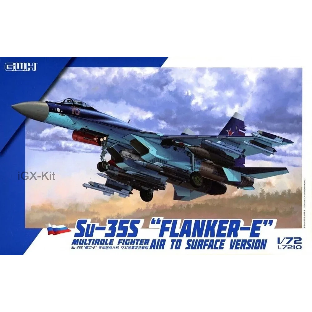 GWH L7210  1/72 Scale SU35 Su-35S Flanker E Multirole Fighter Jet Aircraft Hobby Craft Toy Plastic Model Building Kit