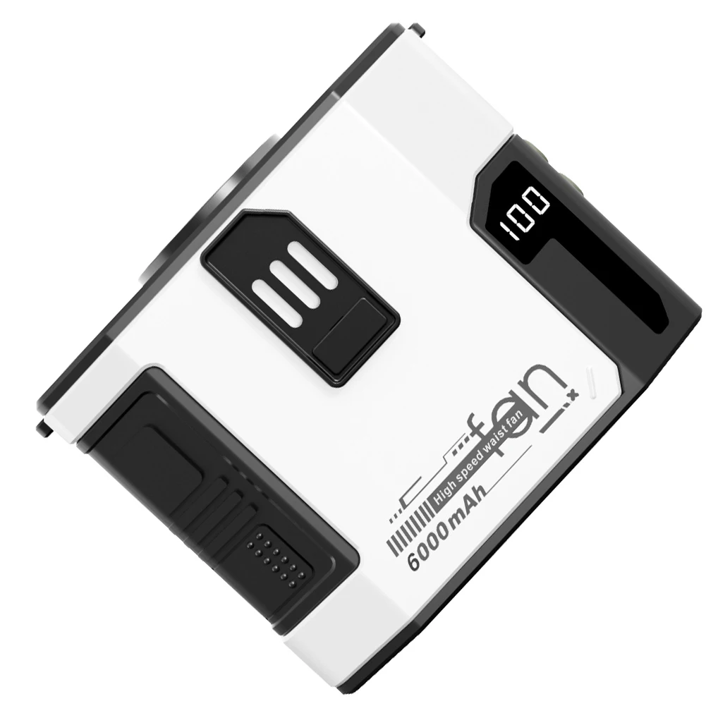 

Портативный вентилятор Model X1 с креплением на пояс, бесступенчатой регулировкой скорости, LED-подсветкой, перезаряжаемый, для работы на открытом воздухе, сварки и работы при высоких температурах