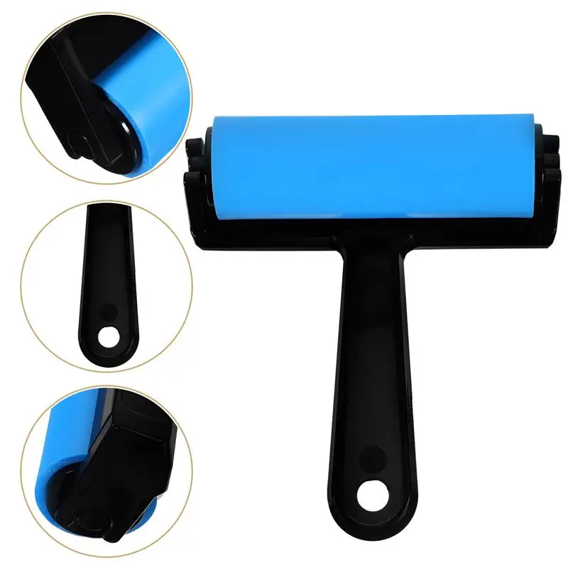 Rolo vermelho cola rolos diamante pressionando ferramentas fornecimento pintura desenho multi-função manual de borracha