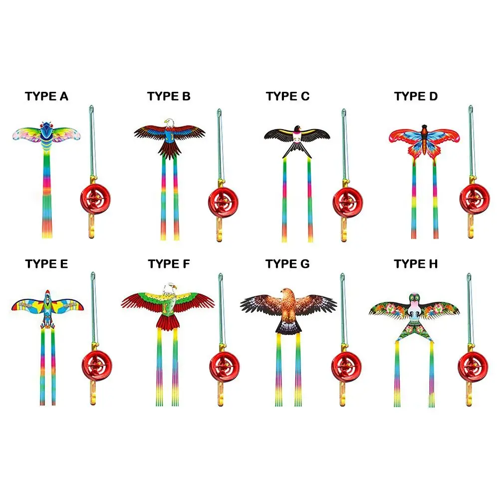 30 Meter Plastic Eagle Kite Dynamic Cartoon Large Eagle Kites Parrot Eagle Swallow Airplane Butterfly Children Gift