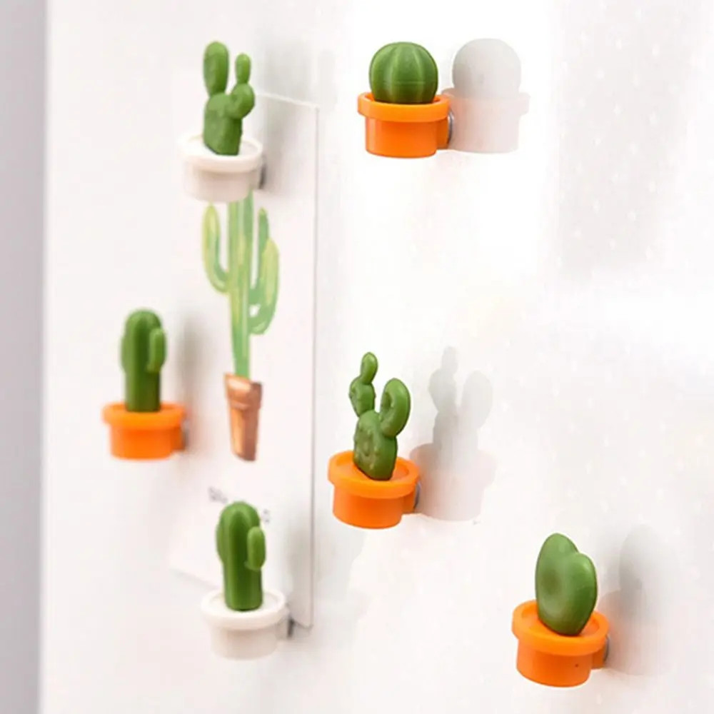 

Mini Refrigerator Succulent Cactus Fridge Magnets Home Decoration Message Sticker