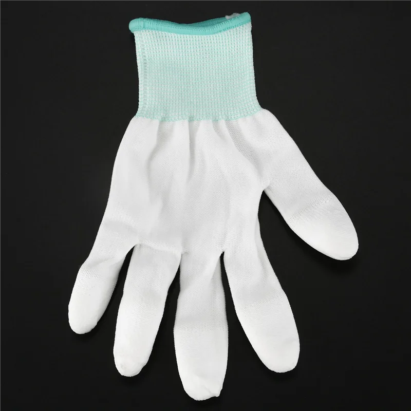 

3 Pair ESD PC Computer Working Anti-Skid Anti Skid Anti-Static White Gloves New