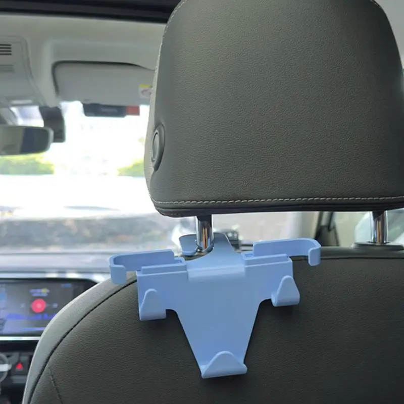 3 In 1 Car Vehicle Back Seat Headrest Hook Mobile Phone Holder Portable Seat Back Hanger Hook For Bag Purse Cloth Grocery