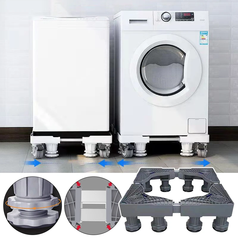 Washing Machine Storage Rack Base Support Fridge Carrier Shelf Mat Base Household Furniture Tray Mobile Shelving