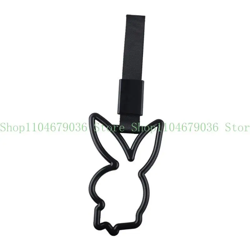 652F Vehicle Warning Racing Tow Strap In Fun Rabbit Design Decorative Traction Rope For Accident Prevention