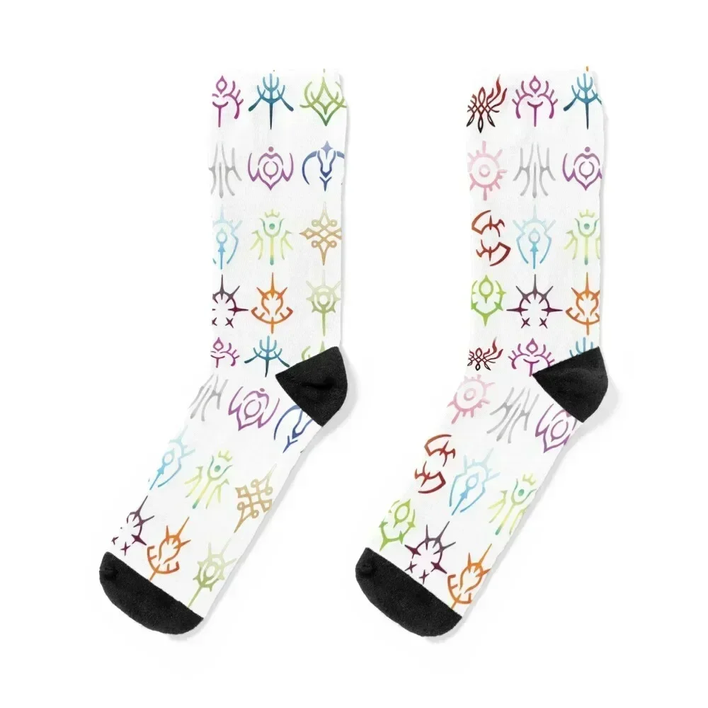 

The crests - colored version Socks cotton Toe sports luxury Socks Female Men's