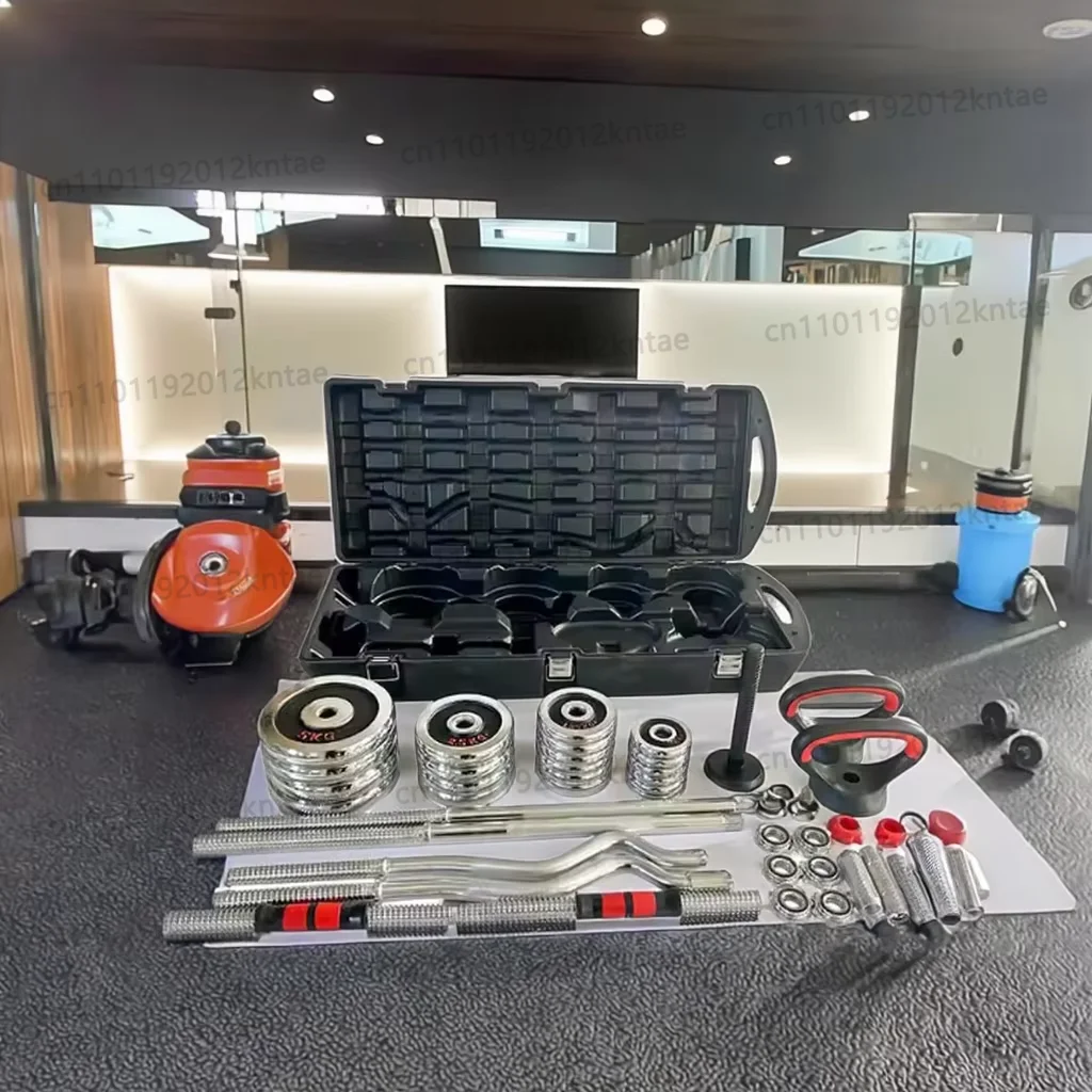 Adjustable Dumbbell High Quality 55kg Chrome Cast Iron Adjustable Dumbbell Set Wholesale Chrome Barbell S997e2e24f15d4b809aa17c4ac8b0ac9b1