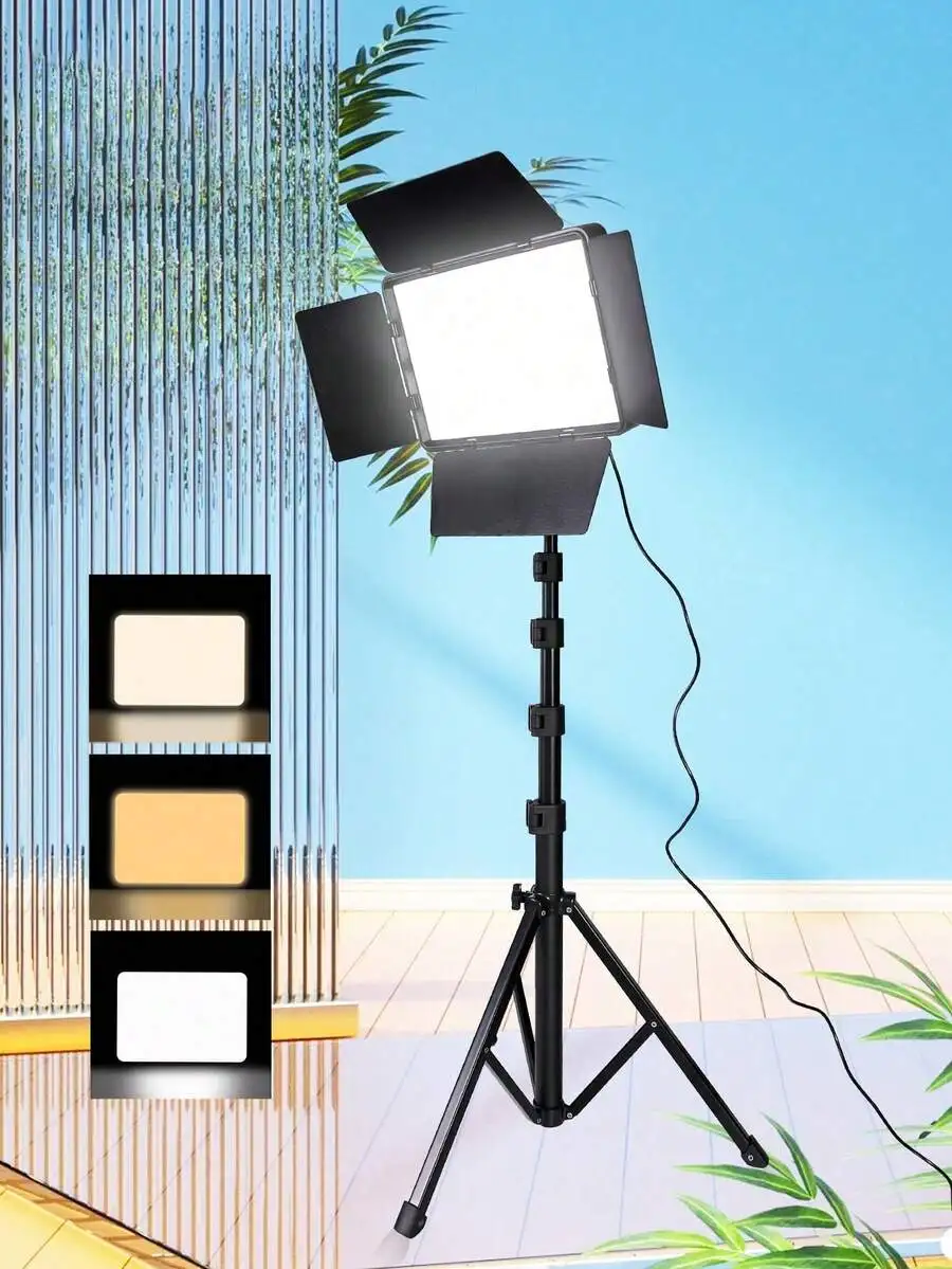 

Adjustable LED Studio Fill Light With Tripod For Photography Live Streaming Video Recording