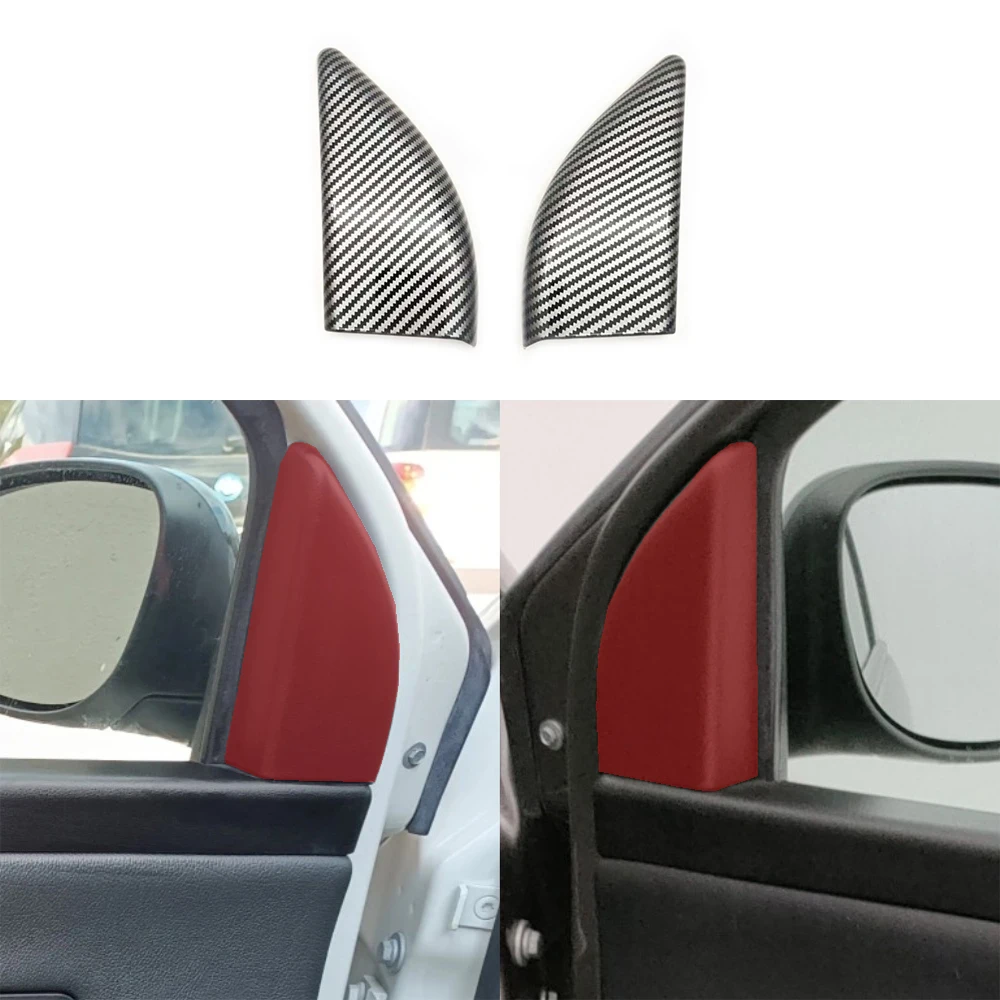ABS Carbon Fiber Color Inner Triangular Pillar Decorative Cover For Lancia Ypsilon