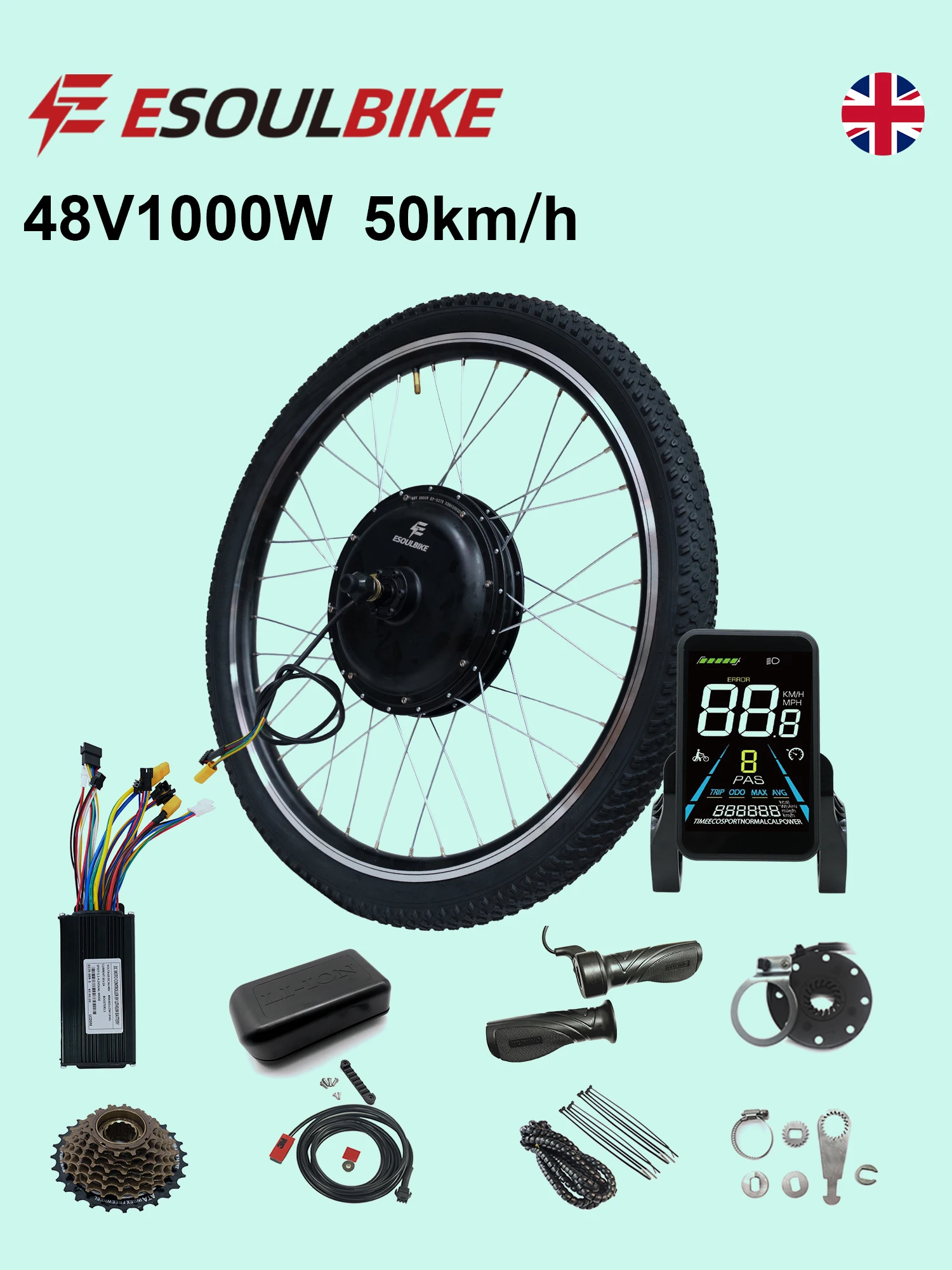 AliExpress ESOULBIKE Ebike Kit 48V 1000W Rear Hub Motor Electric Bicycle Conversion Kit Rear Engine 26 27.5 28 29 700C with Tire