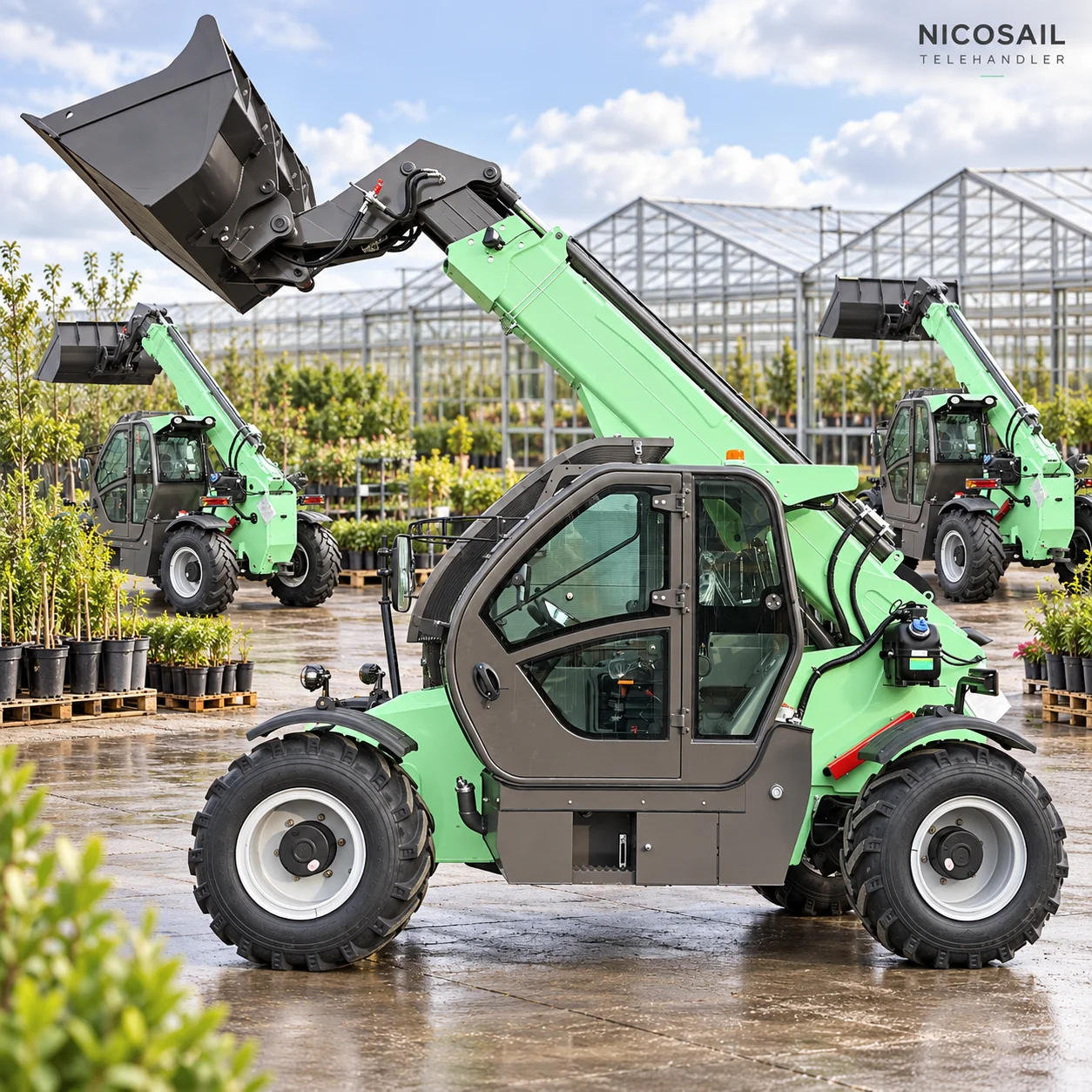 Rough Terrain Telehandler Forklift for Construction Agriculture Yard Loading and Outdoor Material Handling