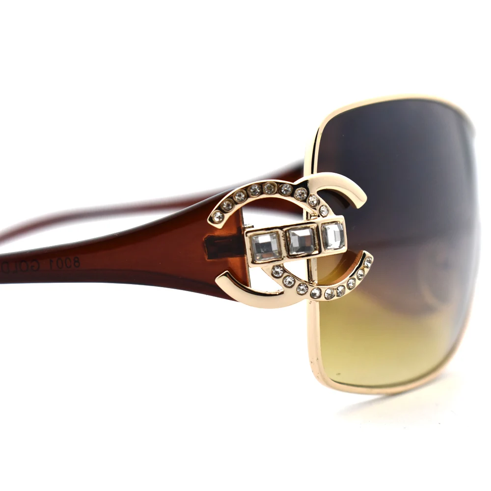Fashion Sexy Sunglasses Women 2021 Crystal Diamond Oversized Lenses Gradient Sunglass Brand Designer Shades UV400 lunette femme