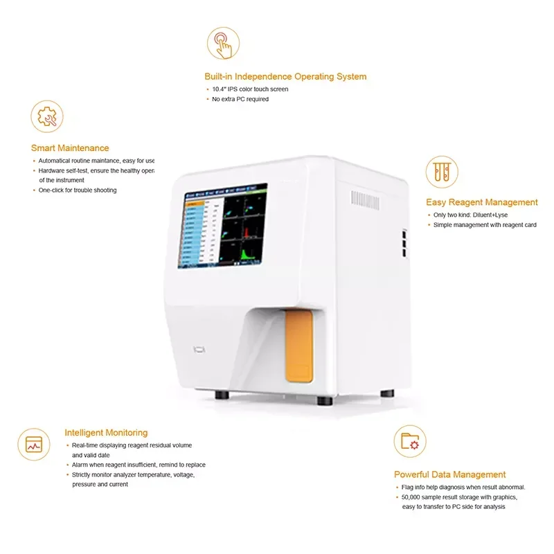 Laboratory Clinical Analytical Instruments Equipment Other Lab Supplies 5 Diff Auto  Analyzer Reagent Closed System