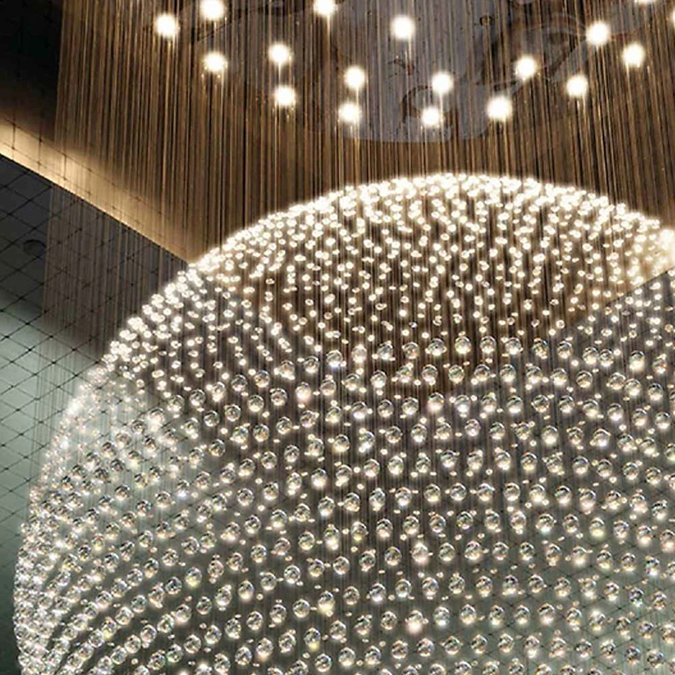 Contemporary Pendant Ball Crystal Lighting Fixtures Chandeliers