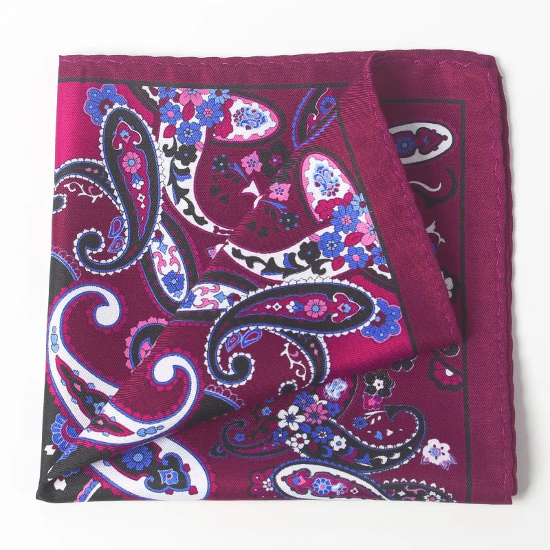 30 см модный мужской носовой платок из искусственного шелка с цветочным принтом, роскошный носовой платок в горошек, костюм жениха, нагрудное полотенце, галстук