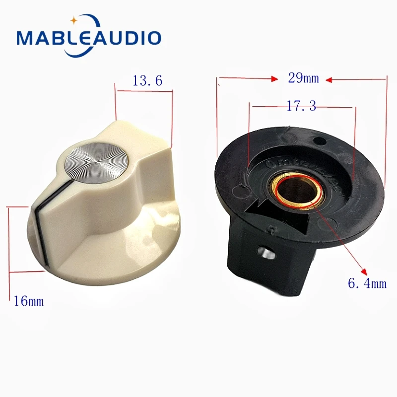 Farbe Kunststoff Runder Knopf Gitarreneffektverstärker Lautsprecher Audioknopf 29X16mm – Detail 1