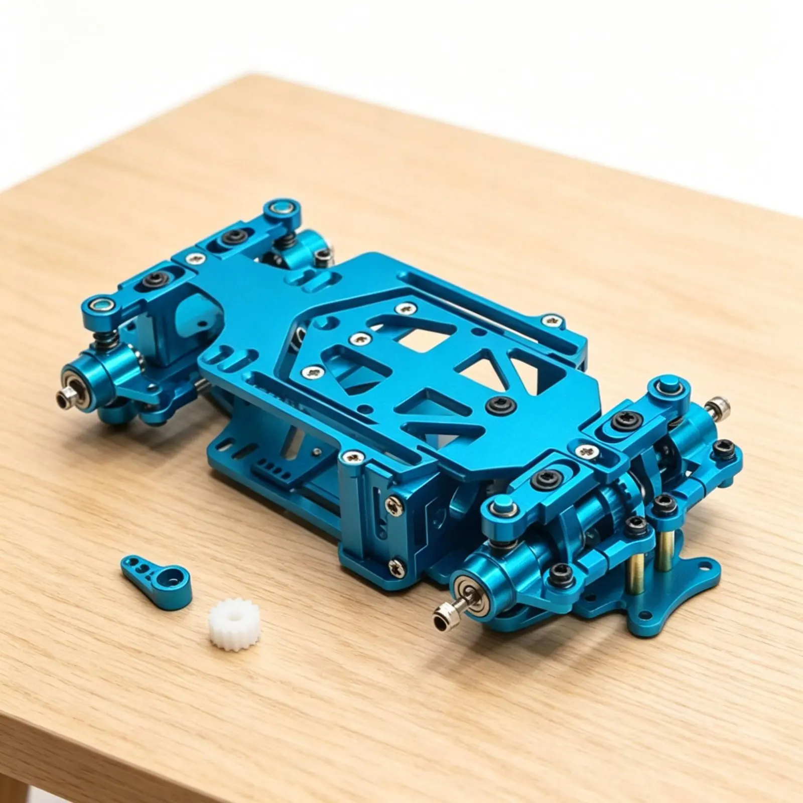 1/28 RC Drift Chassis Differential RC Drift Chassis Adjustable Wheelbase Easy to Modify for Modders