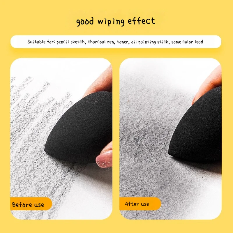 Artist Charcoal Pencil Sketching Rubbing Washable Blending Sponge Professional Erase Highlights Sketch Drawing Tools Reusable