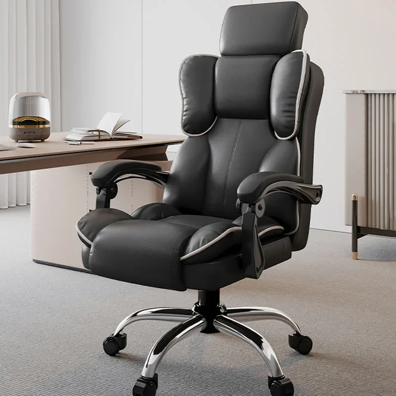 

Mesh Ergonomic Office Chair Accent Massage Leather Comfy Chair Home Office Rolling Sillas De Oficina Livingroom Furniture