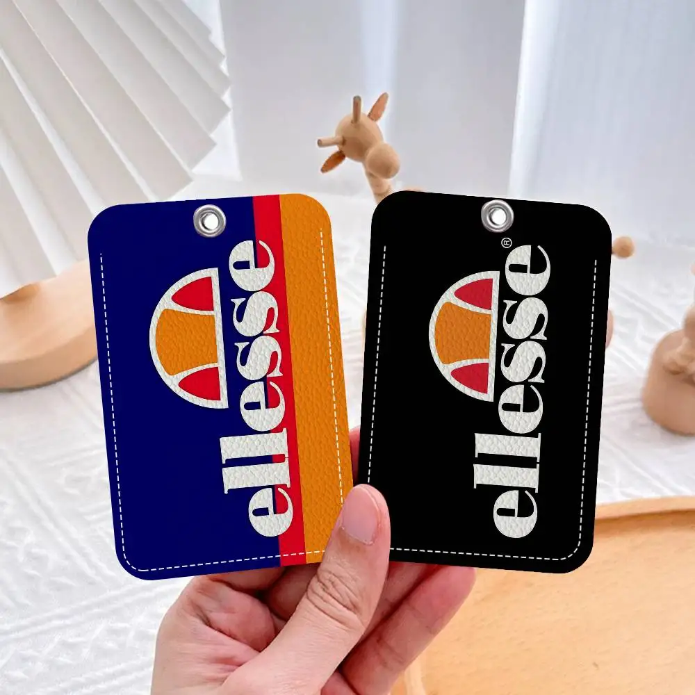 

E-Ellesse брендовый логотип из искусственной кожи, мягкая кожа, прямоугольный держатель для ключей, индукционный защитный чехол для лифта, молодежный аккор Faion