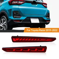 GEFENSI For Toyota Raize 2019 2020 2021 2022 LED Rear Bumper Reflector Light Auto Brake Warning Lamp Turn Signal Fog Car Accesso