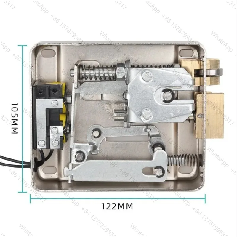 12VDC Electric Electronic Gate Door Lock For Doorbell Intercom Access Entry Security System with emergency knob