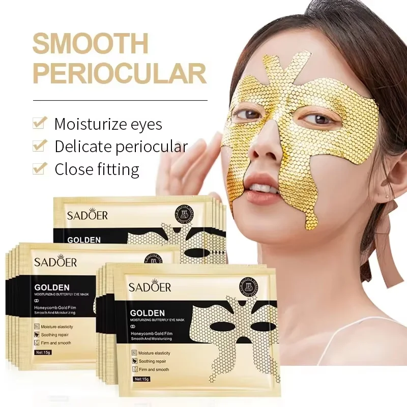 Peptid Golden Collagen Augenmaske, feuchtigkeitsspendend, straffend, glatt, Anti-Dunkle-Kreis, Augenpflege, Augenmaske, Schönheit, Hautpflege