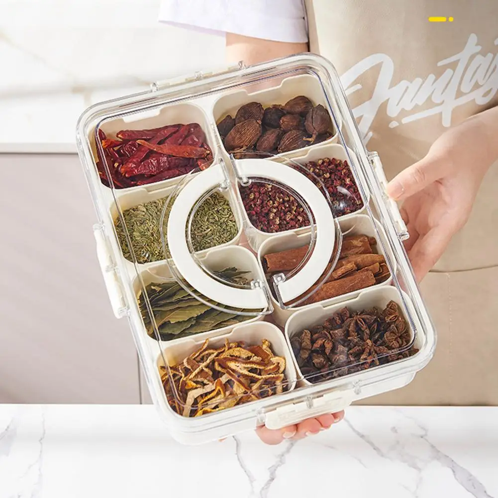 

Transparent Lid Food Organizer Food Preservation Case with Transparent Sealed Lid Fridge Storage Box for Fruit Spice Snacks