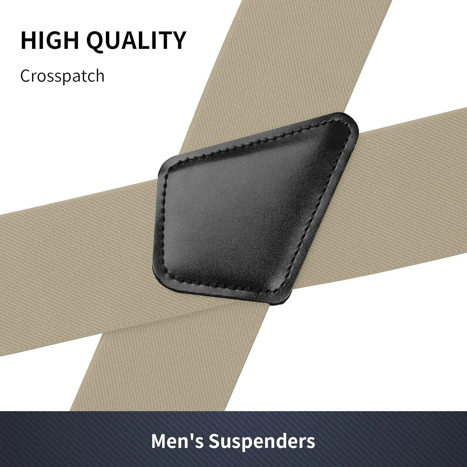 Hosenträger für Herren, Hosenträger mit starken 5,1 cm breiten, 4 Clips, robust, für Herren, hochelastisch, verstellbare Hosenträger im X-Stil – Detail 20