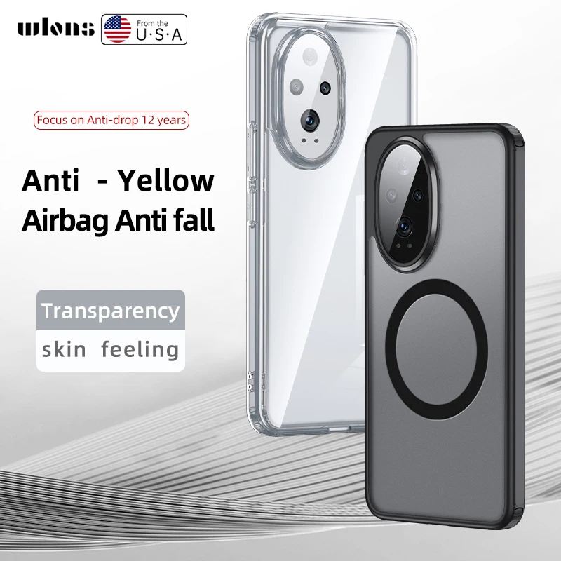 

Airbags Shockproof Magnetic Wireless Charging Case Shell For Honor 200 100 90 80 Pro 80 SE Rugged Protection Armor Cover
