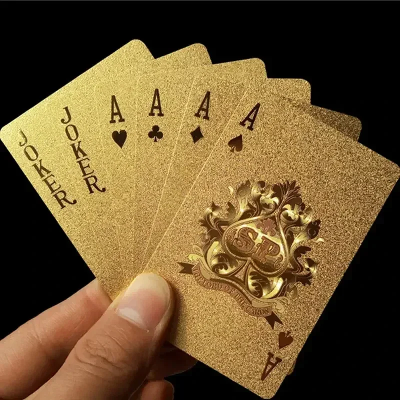 

24K Gold Foil Playing Cards Deck - Perfect For Poker, Practical Jokes & Party Gifts Christmas Halloween Thanksgiving Gift