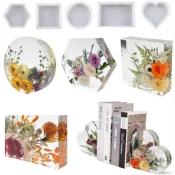 Large Specimen Silicone Resin Mold Square Round Heart Hexagon Flower Preservation Insect Specimens Art Craft Casting Home Decor