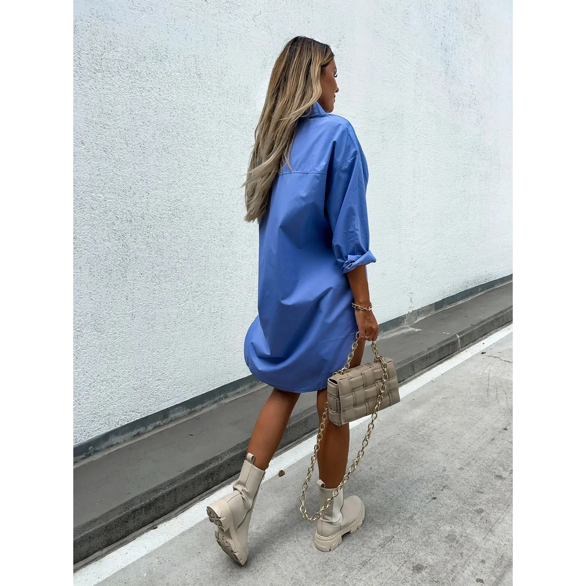 Faionable Women's Long Sve irt New Sle Cleanfit Lace Snowflake Design PU Leather Material Winter Collection 206