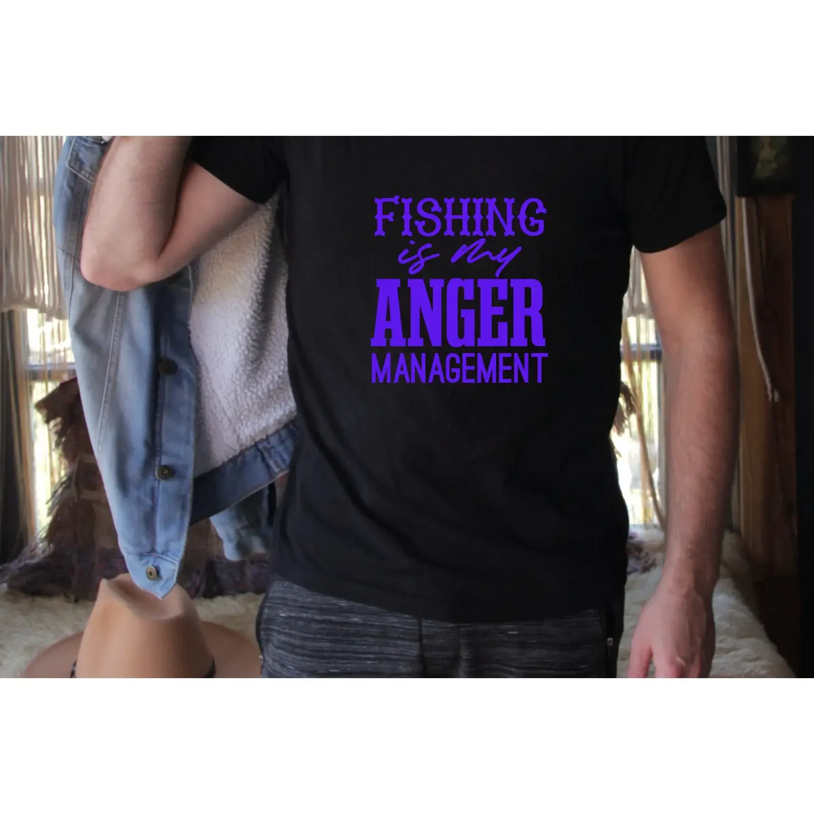 Fishing Is My Anger Management Funny T Shirt Father's Day Dad Fisherman Stress Reliever Casual vintage Washed