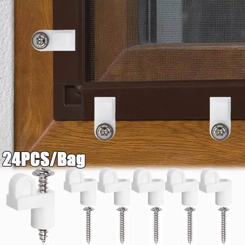 3/8 Inch Anti Slip Durable Plastic Window Fastener Clips Mesh Screen Fixing Clamps Replacement Repair Household Hardware Kit New