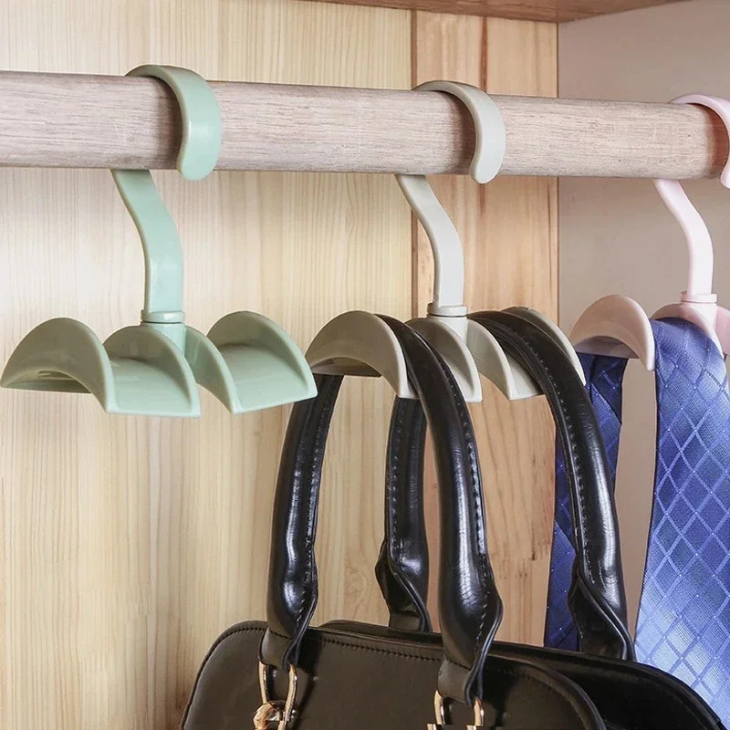 

Creative multifunctional wardrobe, rotatable bag, tie, hanger, handbag, storage hook