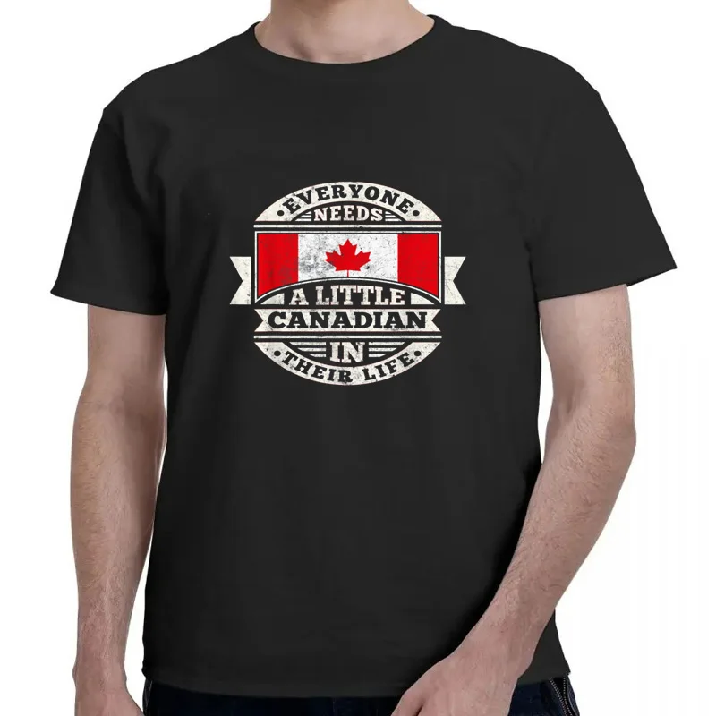 Nouveauté tout le monde um necessidade de um petit canadien dans la vie Canadá Camiseta Única Y2k coton hommes Camisetas homme v