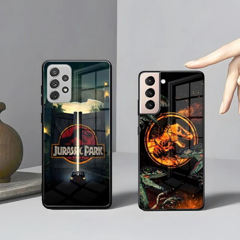 

Jurassic Park Dinosaur Phone Case Samsung A54 S23 S21 S22 Ultra A 42 34 32 52 51 Note S10 E Plus S20 FE S22 Pro A12 Glass Cover