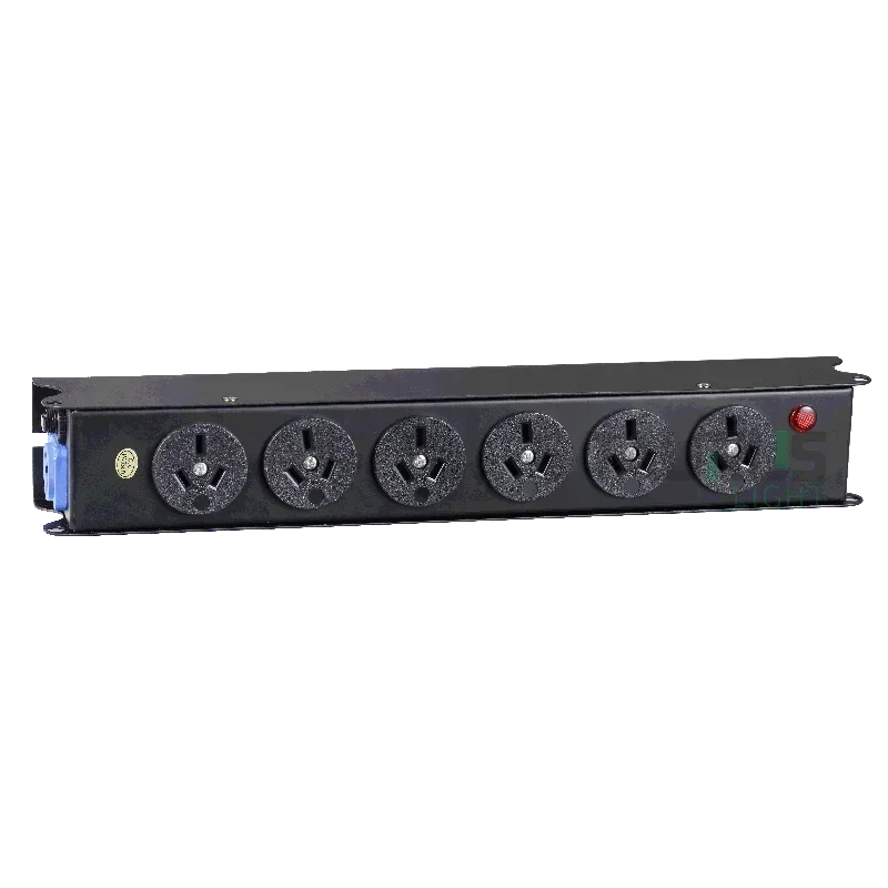 2026 Australia Power Strip 1 Powercon Input Power Distribution Box with 4 Australia Socket Output or 6 Edison Socket Output
