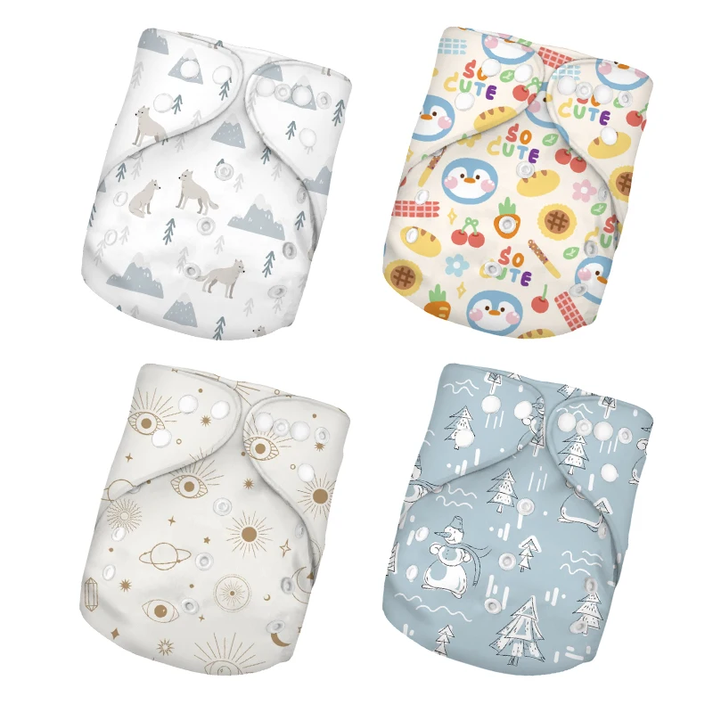 Newborn Baby Cloth Pocket Diapers One Size Adjustable Reusable Washable for Baby Boys and Girls( 0-2 years baby) Free Shippig