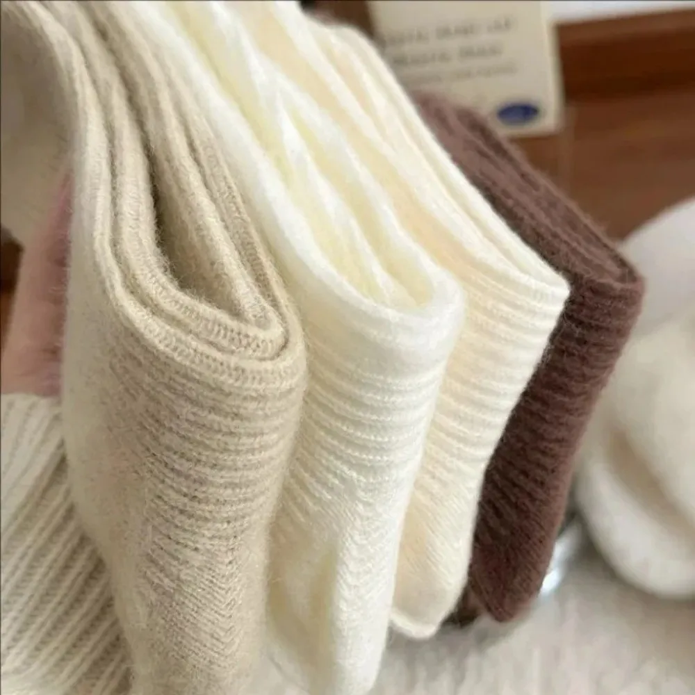 

Women Autumn Winter Cashmere Socks Thicken Thermal Wool Floor Sleeping Socks Warm Knitted Crew Socks